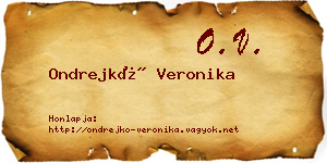 Ondrejkó Veronika névjegykártya